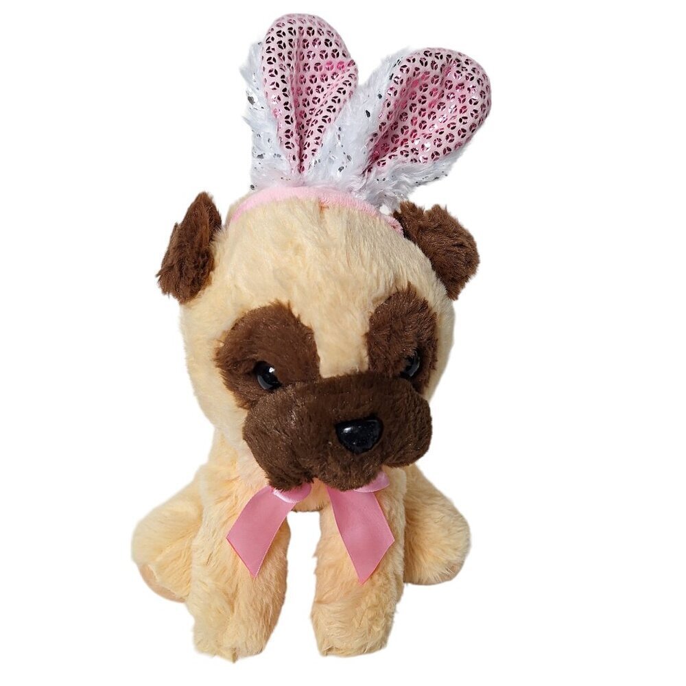 Walgreens Pug Dog Bunny Ears Easter Plush 13 Inch